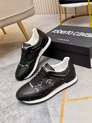 GIÀY THỂ THAO NAM RC PHOM RUNNER DA BÒ PHỐI LOGO KIM LOẠI