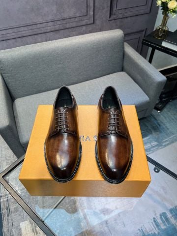 GIÀY NAM LV* DERBY PATINA NÂU