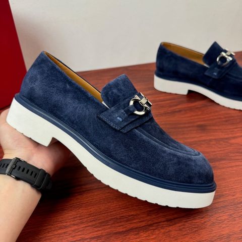 GIÀY NAM LOAFER FG* DA LỘN PHOM LEFOU CỔ ĐIỂN KHÓA GANCINI KIM LOẠI ĐẾ DÀY THANH LỊCH