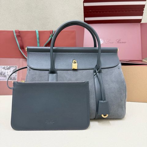 TÚI XÁCH L P LOOM L32 DA BÊ NUBUCK VÂN HẠT, PHOM TOP HANDLE QUIET LUXURY
