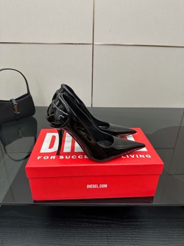 GIÀY CAO GÓT NỮ DIESE WITH HEEL – METALLIC SILVER, GÓT ĐIÊU KHẮC