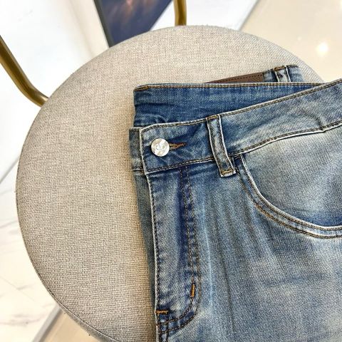 QUẦN JEANS NAM C H WASH BẠC VINTAGE – PHOM ỐNG ĐỨNG, DENIM COTTON CO GIÃN NHẸ