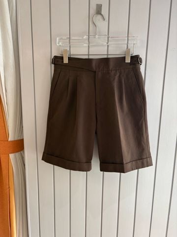 QUẦN SHORT NAM L P ITALIAN RESORT TAILORING – LINEN BLEND TEXTURE