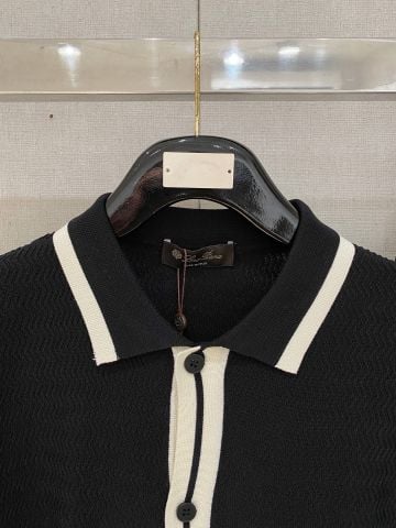 BỘ POLO DỆT KIM NAM L P CẤU TRÚC CABLE-KNIT PHỐI PANEL