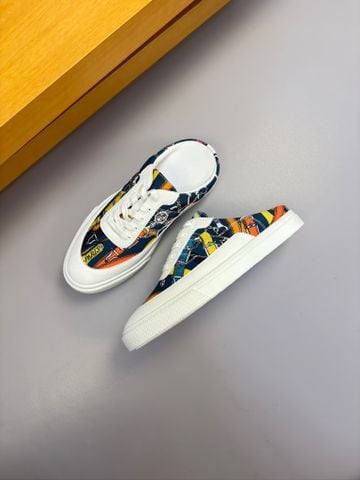 GIÀY SỤC SNEAKER NAM H M PHOM MULE PHỐI TOILE HỌA TIẾT & DA BÊ VÂN HẠT