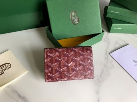 VÍ CARD HOLDER NAM NỮ GYD DÒNG GẬP MỎNG HỌA TIẾT CANVAS PHỦ BÓNG