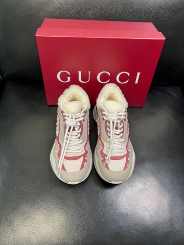 GIÀY SNEAKER NAM GUCC* DA BÒ LÓT LÔNG CAO CẤP