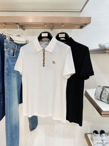ÁO POLO NAM BBR CHECK-TRIM ZIP PLACKET COTTON PIQUÉ