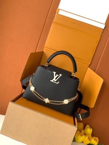 TÚI XÁCH NỮ LV* CAPUCINES DAYDREAM MÀU ĐEN – DÂY XÍCH NGỌC