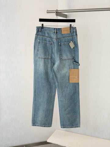 QUẦN JEANS NAM L W WIDE-LEG WORKWEAR PHỐI TÚI DA BÊ MAXI –