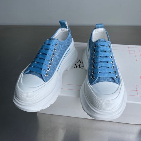 GIÀY NAM NỮ MCQ* TREAD SLICK DENIM XANH – ĐẾ CHUNKY ẤN TƯỢNG