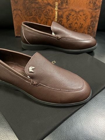 GIÀY NAM SLIP-ON S R DA BÒ VÂN HẠT – PHOM LOAFER Ý LỊCH LÃM