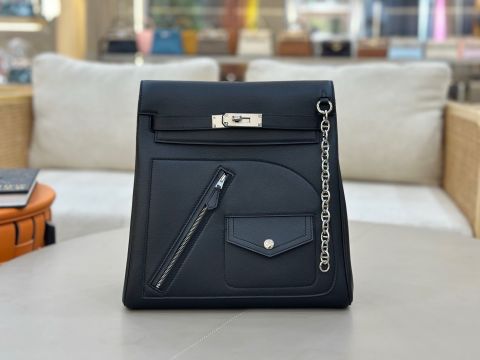 TÚI XÁCH NỮ HERM* ROCK KELLY ADO ROCK N ROLL SWIFT ĐEN 28CM