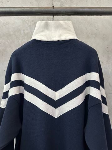 ÁO KHOÁC DỆT KIM NAM NỮ L V PHOM BLOUSON HÀNG HẢI, CỔ TRỤ KHÓA KÉO