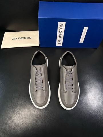 GIÀY SNEAKER NAM JM WESTON* ON TIME DA BÊ PHOM TENNIS LOW-TOP THANH LỊCH