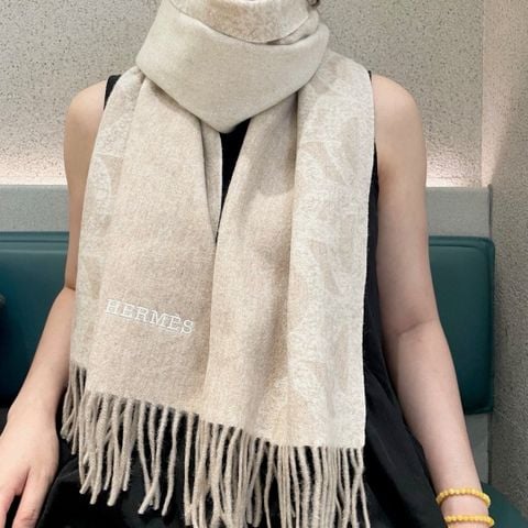 KHĂN CHOÀNG NAM NỮ HERM LEN MỀM LOGO H THANH LỊCH*