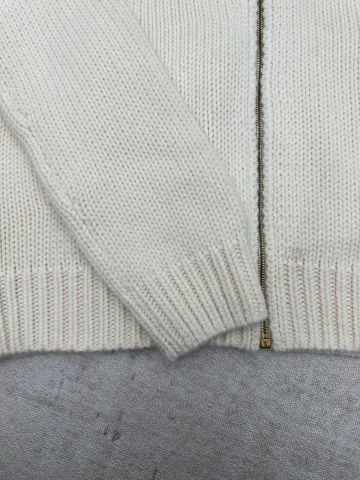 ÁO KHOÁC LEN NAM L V DÁNG ZIP CARDIGAN HỌA TIẾT DAMIER PHỐI CỔ CAO