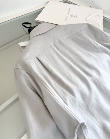 ÁO SƠ MI NAM BC 100% LINEN CAO CẤP PHOM TÚI HỘP CỔ BẺ THANH LỊCH