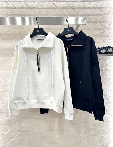 ÁO NỈ NỮ L*V  DẬP LOGO NỔI KHÓA KÉO NỬA THÂN