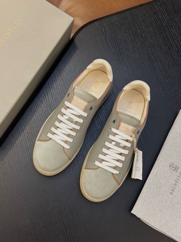 GIÀY SNEAKER NAM B C LEATHER & SUEDE LOW-TOP – DA BÒ PHỐI SUEDE, ĐẾ CAO SU MỎNG