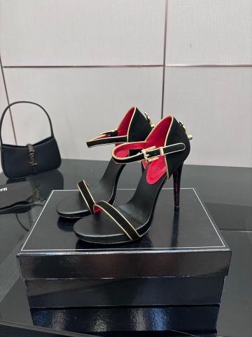 SANDAL CAO GÓT NỮ CP* GÓT “DAGGER” 12CM – DA BÒ