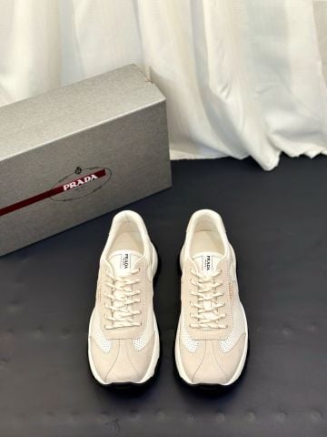 GIÀY SNEAKER NAM P R D MONTECARLO RE-EDITION 2005 LINEA ROSSA DA LỘN PHỐI LƯỚI THỂ THAO
