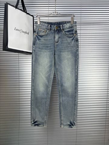 QUẦN JEANS NAM L V WASHED DENIM – PHOM ỐNG SUÔNG NHẸ