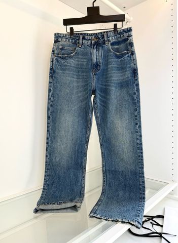 QUẦN JEANS NAM D G WIDE STRAIGHT WASHED DENIM XANH VINTAGE THÊU HUY HIỆU SAU