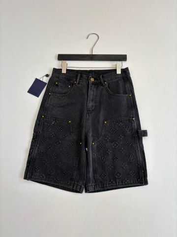 QUẦN SHORT NAM L V DENIM WORKWEAR MONOGRAM EMBOSSED