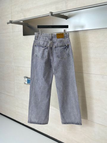 QUẦN JEANS NAM L V DÁNG SUÔNG PHOM ĐỨNG VẢI DENIM WASH HIỆU ỨNG CAO CẤP