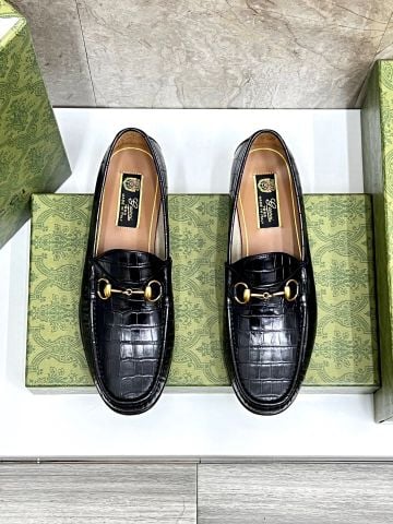 GIÀY NAM LOAFER GUCC* DA VÂN CÁ SẤU THANH LỊCH