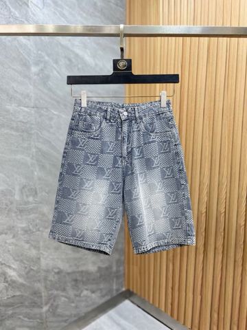 QUẦN SHORT NAM L V MONOGRAM DENIM JACQUARD – FORM ỐNG SUÔNG TRẺ TRUNG,