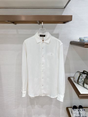ÁO SƠ MI NAM LP DÀI TAY VẢI TENCEL PHA LINEN CAO GRAM THÊU LOGO