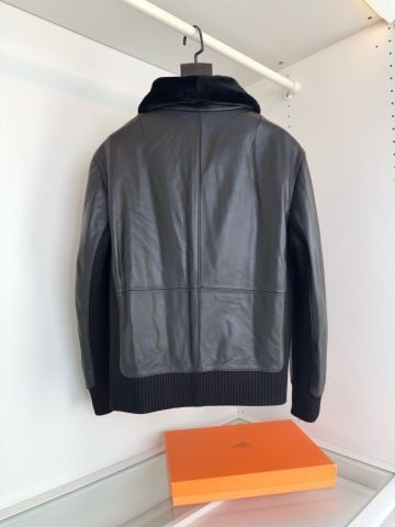 ÁO KHOÁC DA CỪU NAM H M – SHEARLING-COLLAR FOUR-POCKET BLOUSON, RIB-KNIT TRIM