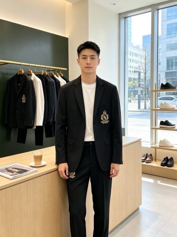 BỘ SUIT NAM D G SARTORIAL TAILORING PHỐI CREST EMBROIDERY
