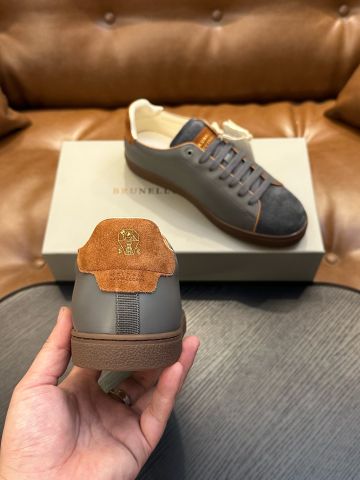GIÀY SNEAKER NAM B C LEATHER & SUEDE LOW-TOP – DA BÒ PHỐI SUEDE, ĐẾ CAO SU MỎNG