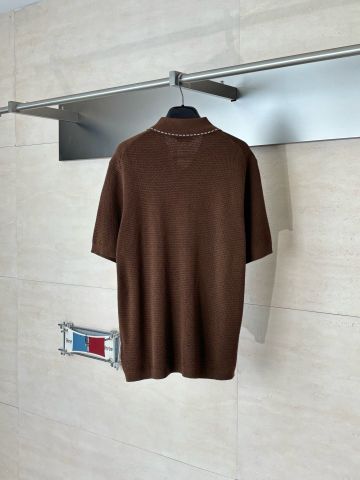ÁO POLO CARDIGAN NAM VERSA* SS26 DỆT KIM WAFFLE VIỀN MŨI CHỈ TƯƠNG PHẢN NÚT MEDUSA