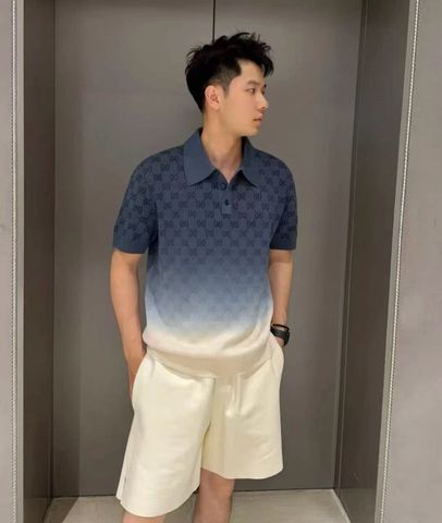 ÁO POLO NAM NỮ GC DỆT JACQUARD CHUYỂN SẮC PHOM RỘNG SANG TRỌNG