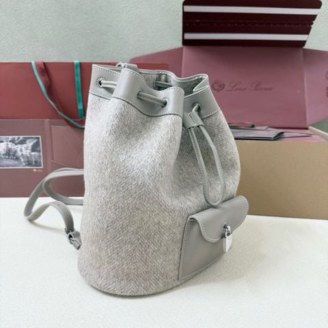 BALO RÚT LP EXTRA DRAWSTRING PHỐI CASHMERE-FELT LÔNG MỊN