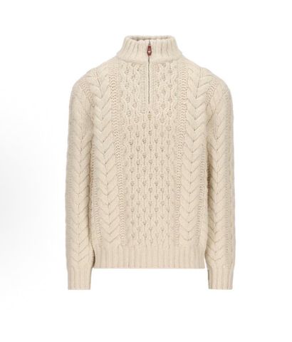 ÁO LEN NAM DỆT CABLE CỔ ĐỨNG NỔI KHỐI