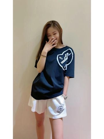 ÁO THUN NAM NỮ MCL CỔ TRÒN LOGO TRÒN PHUN MỰC HIỆU ỨNG IN LƯỚI
