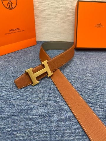 THẮT LƯNG NAM H M KHÓA H KIM LOẠI ĐIỆN MẠ DÂY DA HAI MẶT BẢN 3.8CM