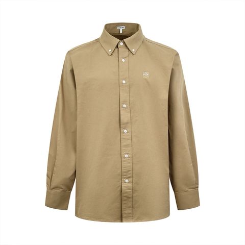 ÁO SƠ MI NAM L W PHOM RELAXED COTTON TWILL THÊU HAI TÔNG