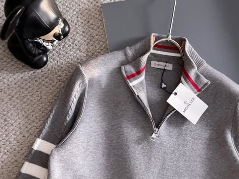 ÁO LEN NAM MCL NỬA KHÓA CỔ BẺ – PHOM ĐẸP CHUẨN, ĐIỂM NHẤN KẺ TAY & LOGO TINH TẾ