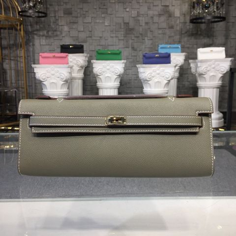 TÚI CLUTCH NỮ HERM KELLY CLUTCH EPSOM NÂU SIZE 31