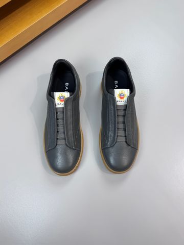 GIÀY NAM Bally*  * SNEAKER LACELESS DA BÊ HẠT – ĐẾ GUM SIÊU NHẸ