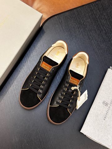 GIÀY SNEAKER NAM B C LEATHER & SUEDE LOW-TOP – DA BÒ PHỐI SUEDE, ĐẾ CAO SU MỎNG