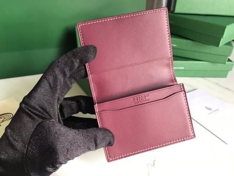 VÍ CARD HOLDER NAM NỮ GYD DÒNG GẬP MỎNG HỌA TIẾT CANVAS PHỦ BÓNG