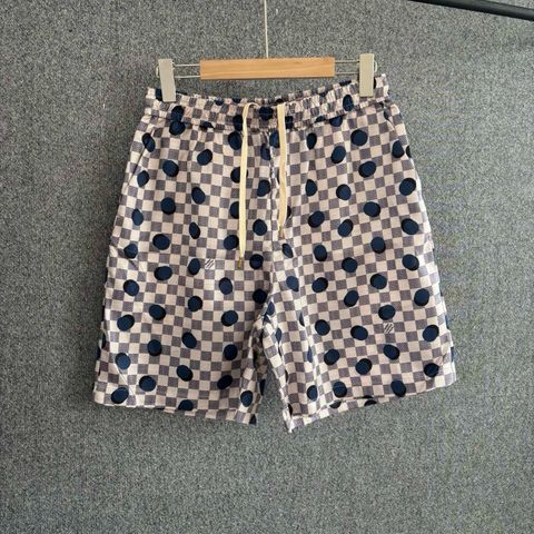 BỘ NAM L V DAMIER POLKA DOT CAMP-COLLAR SHIRT & SHORTS SET