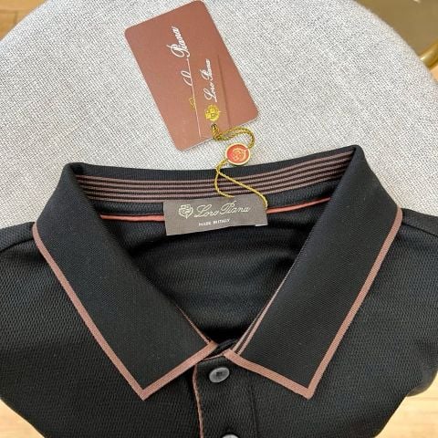 ÁO POLO NAM L P – CỔ VIỀN TƯƠNG PHẢN, COTTON PIQUE DỆT MẮT